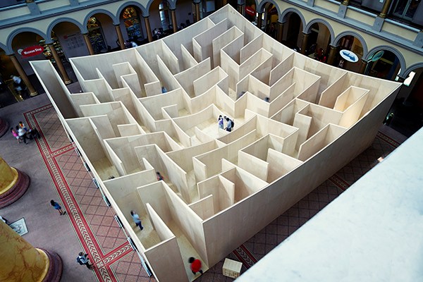 Giant Bjarke Ingels Group Maze Opens The 60-foot maze opens today at the National Building Museum in Washington, D.C (2)
