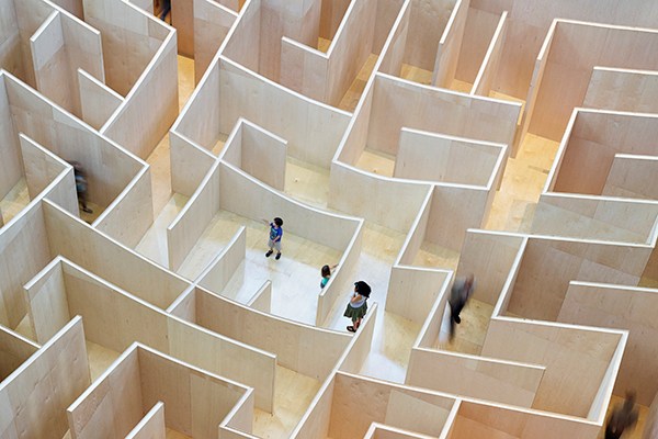 Giant Bjarke Ingels Group Maze Opens The 60-foot maze opens today at the National Building Museum in Washington, D.C (3)